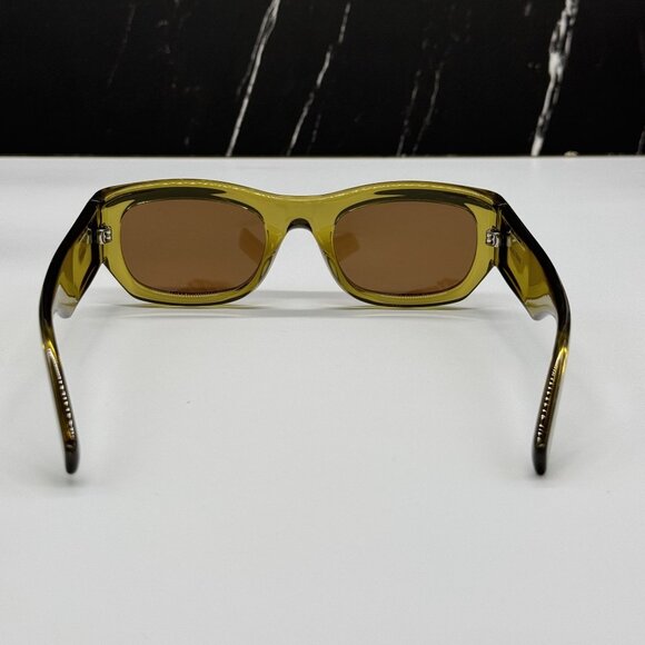 NEW SAINT LAURENT SUNGLASSES GREEN BROWN UNISEX EYEWEAR SAINT LAURENT SL713 004 main image 9